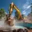 Excavator removing a swimming pool in Oklahoma City, showcasing demolition process and construction activity.